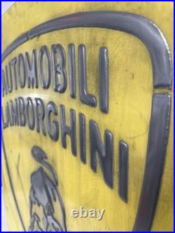 Lamborghini Vintage Garage Metal Sign 20x24 Handmade Cast Aluminum Relief