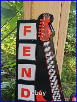 Large Vintage 1954 Fender Stratocaster Porcelain Sign 30 Nice Dealer Store Sign Large Vintage 1954 Fender Stratocaster Porcelain Sign 30 Nice Dealer Store Sign