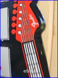 Large Vintage 1954 Fender Stratocaster Porcelain Sign 30 Nice Dealer Store Sign Large Vintage 1954 Fender Stratocaster Porcelain Sign 30 Nice Dealer Store Sign