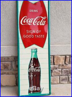 Large Vintage 1960's Coca Cola Fishtail Soda Pop Gas Station 54 SignOfGoodTaste