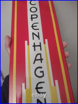 Large Vintage Copenhagen Porcelain Metal Cigar Snuff Advertising Sign
