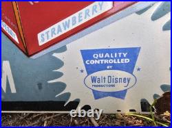 Large Vintage Donald Duck Ice Cream 20 Porcelain Gas Pump Advertising Sign Large Vintage Donald Duck Ice Cream 20 Porcelain Gas Pump Advertising Sign