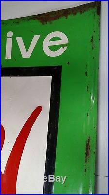 Large Vintage Embossed Tin Metal We Give S&h Green Stamps Sign Advertisement