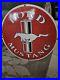 Large-Vintage-Ford-Mustang-Motor-Company-Porcelain-Dealer-Sign-30-Red-01-yy