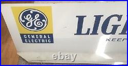 Large Vintage Ge Light Bulb Double Sided Advertising Sign