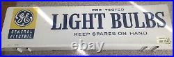 Large Vintage Ge Light Bulb Double Sided Advertising Sign