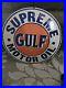 Large-Vintage-Gulf-Supreme-Motor-Oil-Dealer-Porcelain-Gas-Station-Pump-Sign-30-01-xh