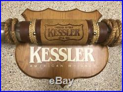 Large Vintage Kessler American Whiskey Bull Horn Bar Sign Advertisement 31