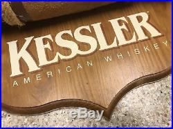 Large Vintage Kessler American Whiskey Bull Horn Bar Sign Advertisement 31
