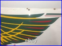 Large Vintage Metal Dekalb Seed Ear Of Corn Sign 6ft X 3ft