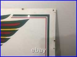 Large Vintage Metal Dekalb Seed Ear Of Corn Sign 6ft X 3ft