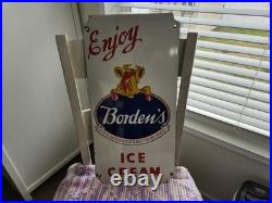 Large vintage ice cream sign porcelain 12×24