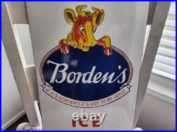 Large vintage ice cream sign porcelain 12×24