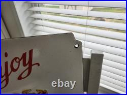 Large vintage ice cream sign porcelain 12×24