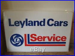 Leyland cars service light box front. Vintage sign. Showroom sign. Leyland sign