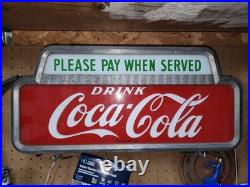 Lighted Coca-Cola Sign Topper Collectable Vintage AmericanaMetal lighted sign