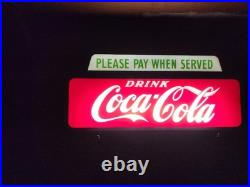 Lighted Coca-Cola Sign Topper Collectable Vintage AmericanaMetal lighted sign