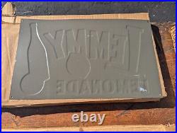 MAKE OFFER! Vintage Lemmy Lemonade Drink Soda Metal Sign NOS WithWax Paper