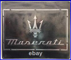 Maserati Vintage Silver metal Sign