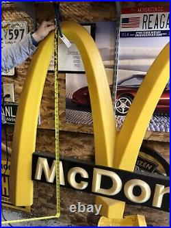 McDonald's Golden Arches and Letters Sign Almost Six Feet Wide Vintage