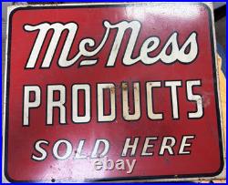 Mcness Products Vintage Double Sided Metal Advertising Flange Stout Sign Co