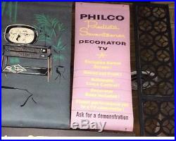 Mid Century Modern 50s Philco Predicta double sided advertising sign vintage ret