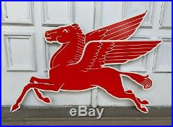 Mobil Gas Flying Red Horse Pegasus Metal Heavy Steel Sign Extra Large 35 Oil