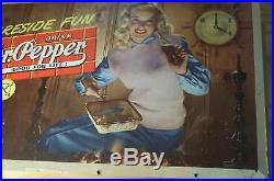 NEAT Vintage 1940s Dr. Pepper Soda Advertising Cardboard Sign No. 602