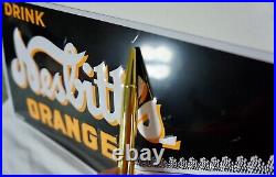 NESBITT SIGN Orange Soda Pop VTG Tin Tacker Beverage Drink Advertising Metal