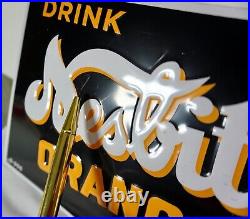 NESBITT SIGN Orange Soda Pop VTG Tin Tacker Beverage Drink Advertising Metal