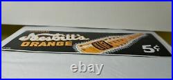 NESBITT SIGN Orange Soda Pop VTG Tin Tacker Beverage Drink Advertising Metal