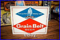 NOS GRAIN BELT BEER TIN SIGN LARGE Vintage Bar Advertising Breweriana