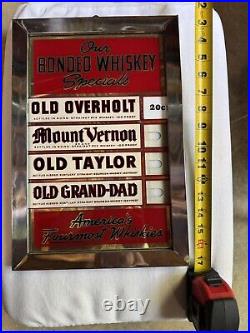 National Distillers Bonded Whiskey Advertising Sign America's Fourmost Bourbon