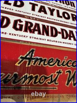 National Distillers Bonded Whiskey Advertising Sign America's Fourmost Bourbon