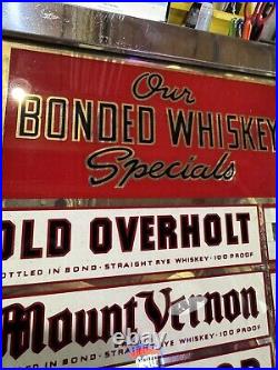 National Distillers Bonded Whiskey Advertising Sign America's Fourmost Bourbon