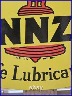 New Purchase Giant Vintage 1950's Pennzoil Porcelain Double-sided Sign 30 X 20