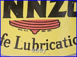 New Purchase Giant Vintage 1950's Pennzoil Porcelain Double-sided Sign 30 X 20