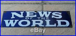 News of the World 1950s advertising enamel sign vintage retro antique industrial