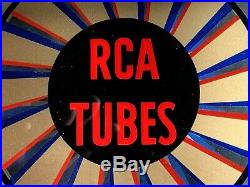 Nice! Vintage RCA TV Radio Service Lighted RCA Tubes Clock / Tested / Working