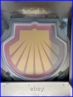 Nice! Vintage Shell 33 Gas Station Light Up Sign All Aluminum Housing