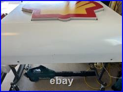 Nice! Vintage Shell 33 Gas Station Light Up Sign All Aluminum Housing