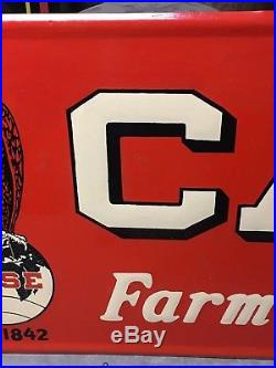 ORIGINAL Vintage CASE FARM MACHINERY Sign Farm Tractor OLD GaS OiL Abe EAGLE IH
