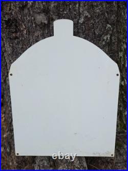 Old Vintage Crown Radiator Cap Theft Proof Porcelain Enamel Sign 24 X 23