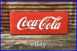 Old Vintage Metal Coke Sign 1950's COCA COLA Sled Sleigh Porcelain Soda Sign