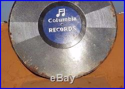 Original 1920's Old Vintage V RARE Columbia Records Porcelain Enamel Sign Board