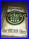 Original-BUCKEYE-Root-Beer-Soda-Drink-Embossed-Tin-Sign-23-x-17-Vintage-RARE-01-kqd