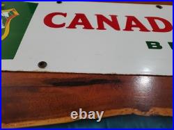 Original Beautiful Vintage Canada Dry Porcelain Sign 24 x 7 Great Color Graphics