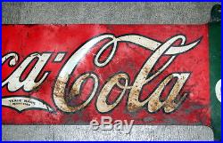Original Coca Cola Double Sided Die-Cut Arrow Sign, Vintage Coke, Advertising