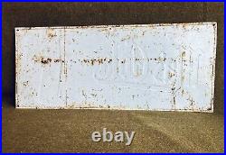 Original Ma's Embossed Cola SST Sign. 28x12. Good Cond. Great Colors