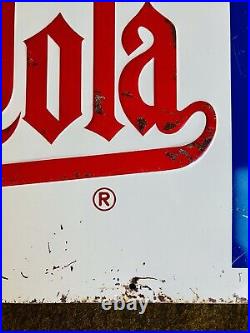 Original Ma's Embossed Cola SST Sign. 28x12. Good Cond. Great Colors